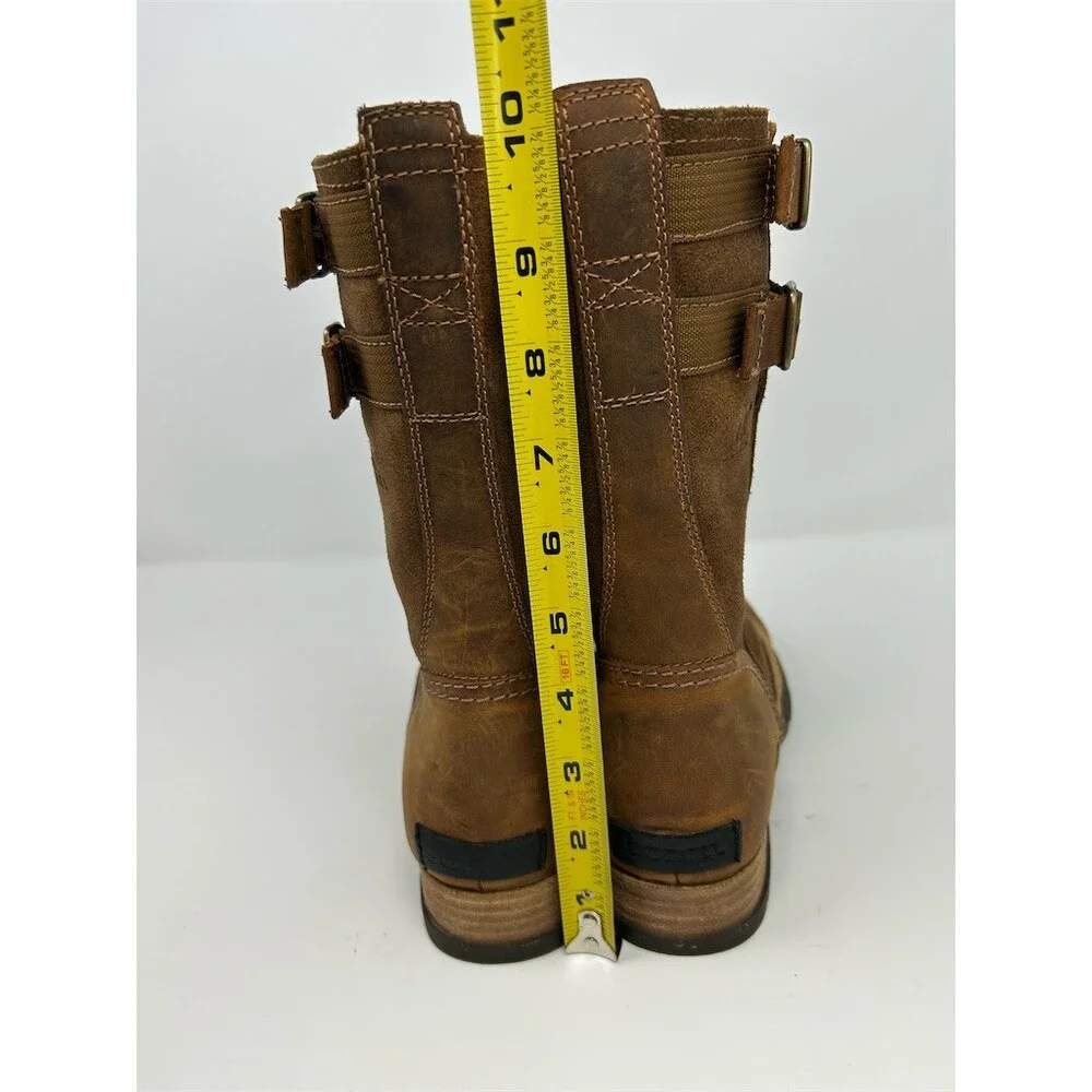 SOREL Major Pull On Mid-Calf Boots Womens Brown Double Buckle Riding Boot Size 7